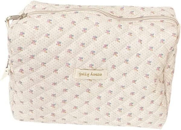 YSONG Makeup Cosmetic Bag ,Cotton Large Travel Organizer Toiletry Bag for Women for Toiletries Accessories Brushes - Image 7