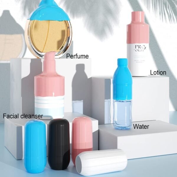 NELSHP Travel Bottle Covers,8 Pack Silicone Travel Size Container Sleeves,Stretching Travel Accessories for Shampoo Lotion Conditioner Wash Body Bottles(Blue/Black/White/Pink) - Image 8
