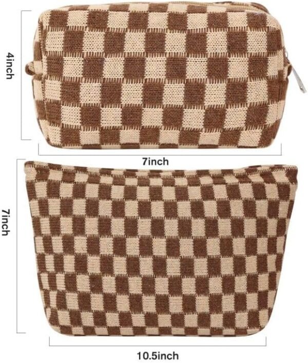 Makeup Bag Cosmetic Bag for Women,1Pcs Large Capacity Makeup Bags and 1Pcs Pencil Case Makeup Brushes Storage Bag Travel Toiletry Bag Organizer - Image 2