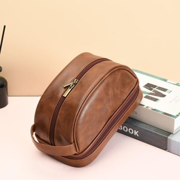 Shcnlery Personalized Small Toiletry Bag for Men,Premium Quality Durable and Stylish Travel Organizer for Travel, Grooming and Personal Care,Waterproof Leather Dopp Kit Gifts for Men - Image 19