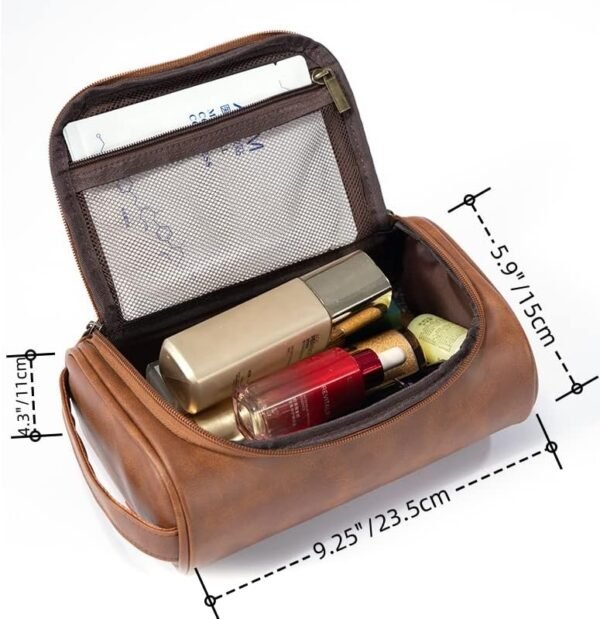 Shcnlery Personalized Small Toiletry Bag for Men,Premium Quality Durable and Stylish Travel Organizer for Travel, Grooming and Personal Care,Waterproof Leather Dopp Kit Gifts for Men - Image 40