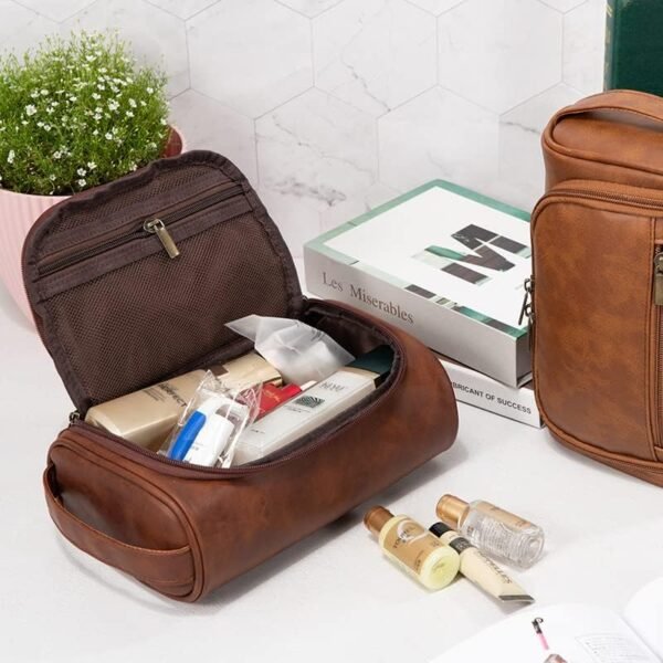 Shcnlery Personalized Small Toiletry Bag for Men,Premium Quality Durable and Stylish Travel Organizer for Travel, Grooming and Personal Care,Waterproof Leather Dopp Kit Gifts for Men - Image 35